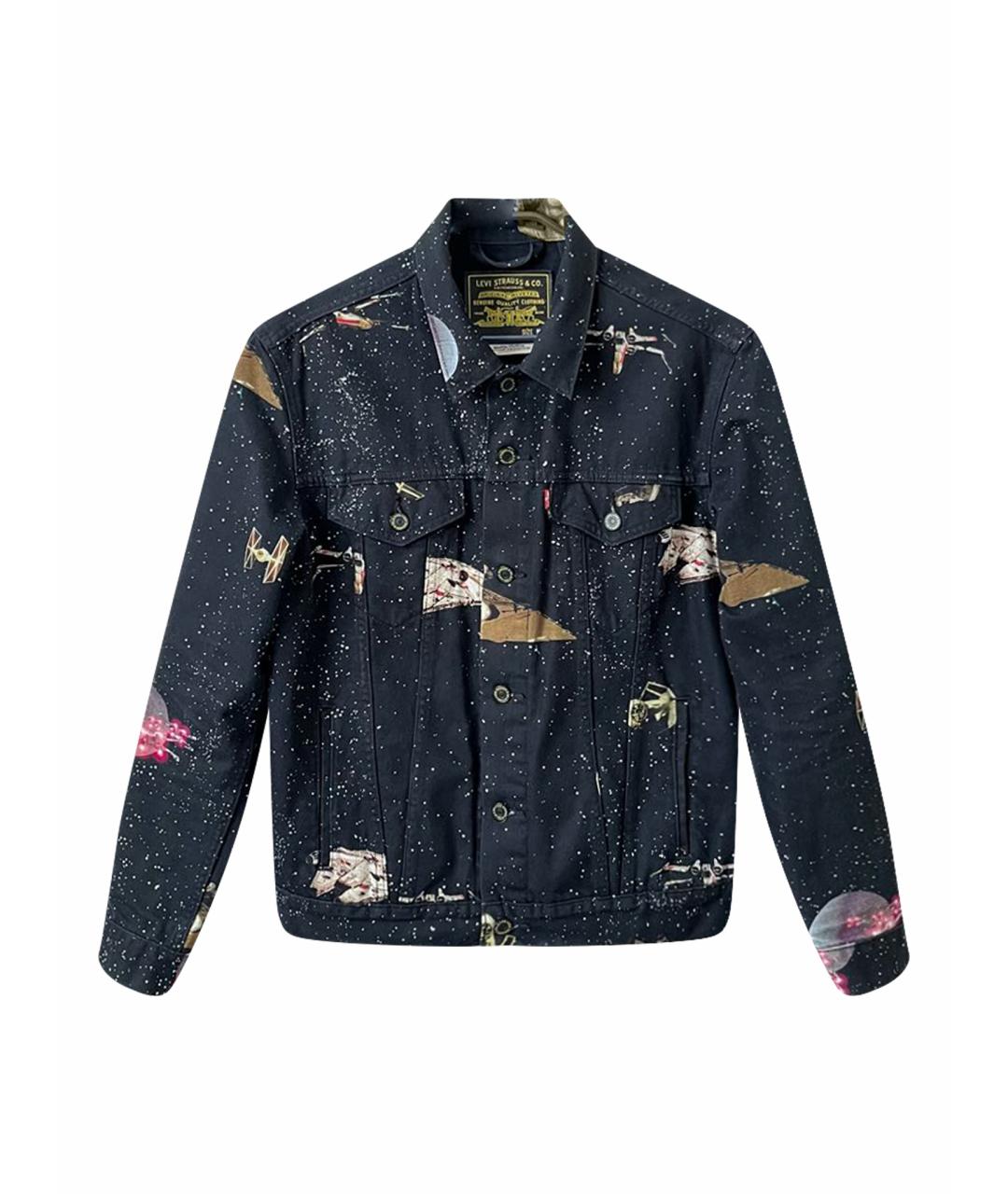 LEVI'S Черная деним куртка, фото 1