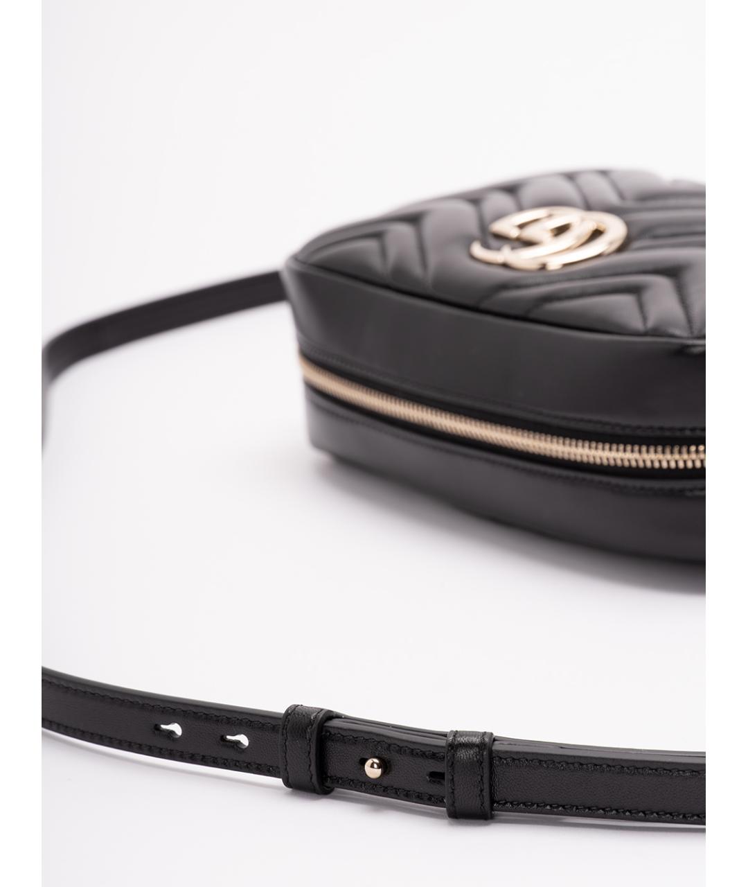 GUCCI Черная кожаная сумка через плечо, фото 4