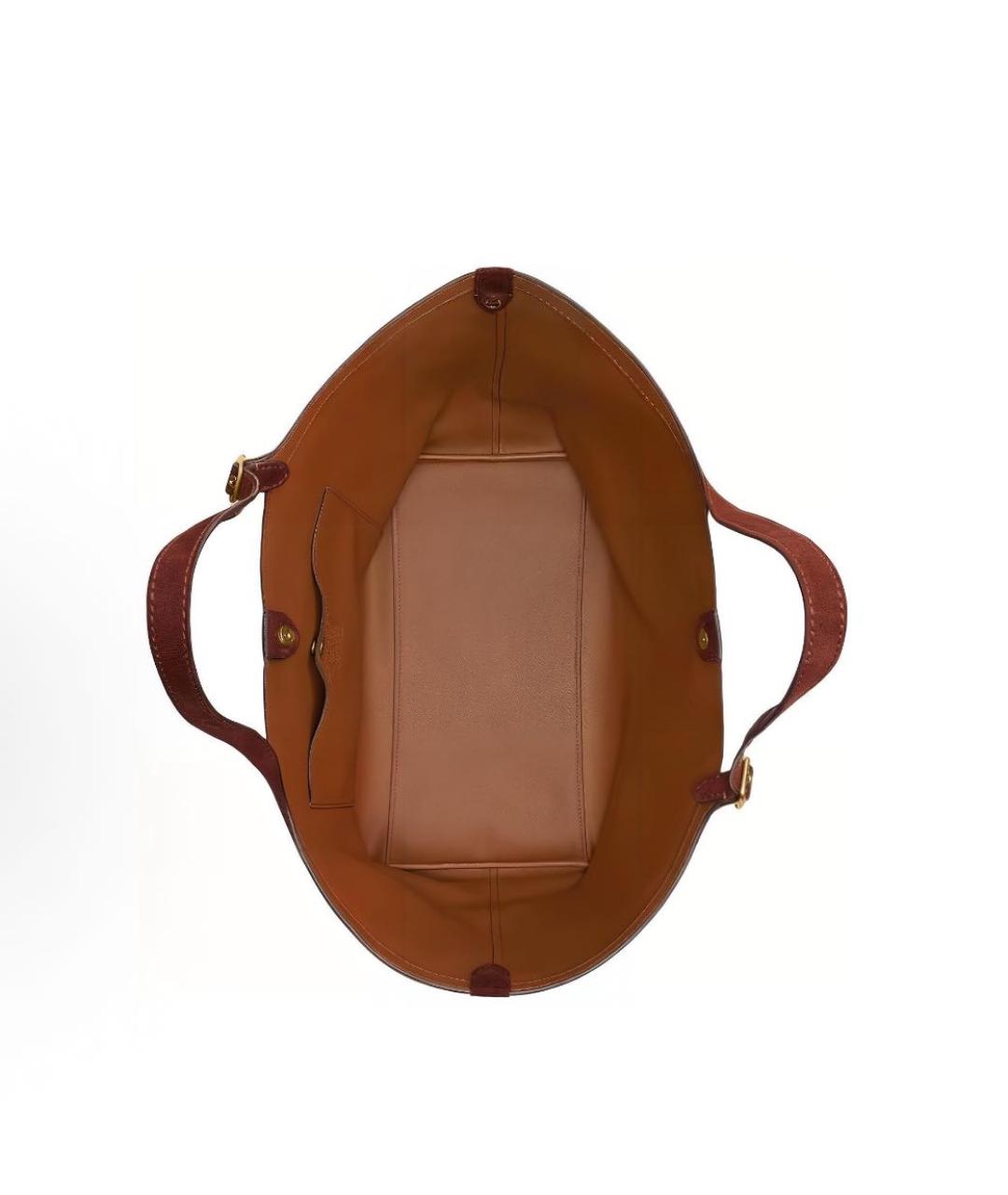 COACH Коричневая замшевая сумка тоут, фото 4