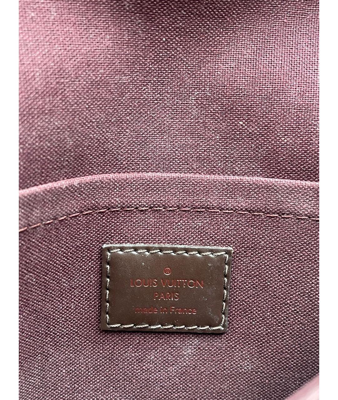 LOUIS VUITTON Коричневая кожаная сумка через плечо, фото 8