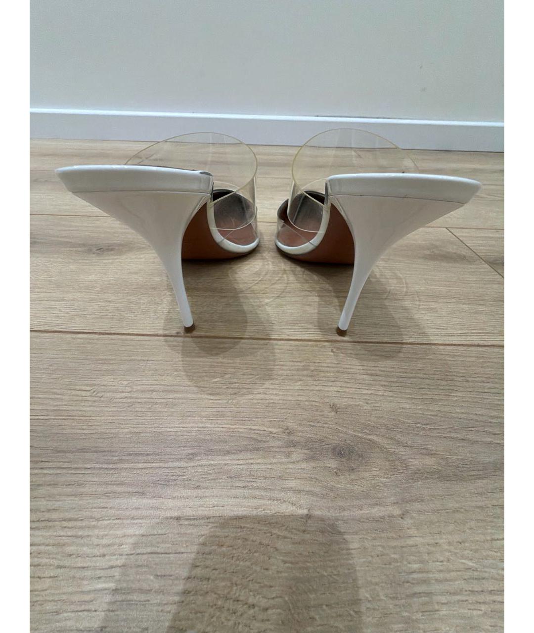 ALAIA Белые босоножки из лакированной кожи, фото 4