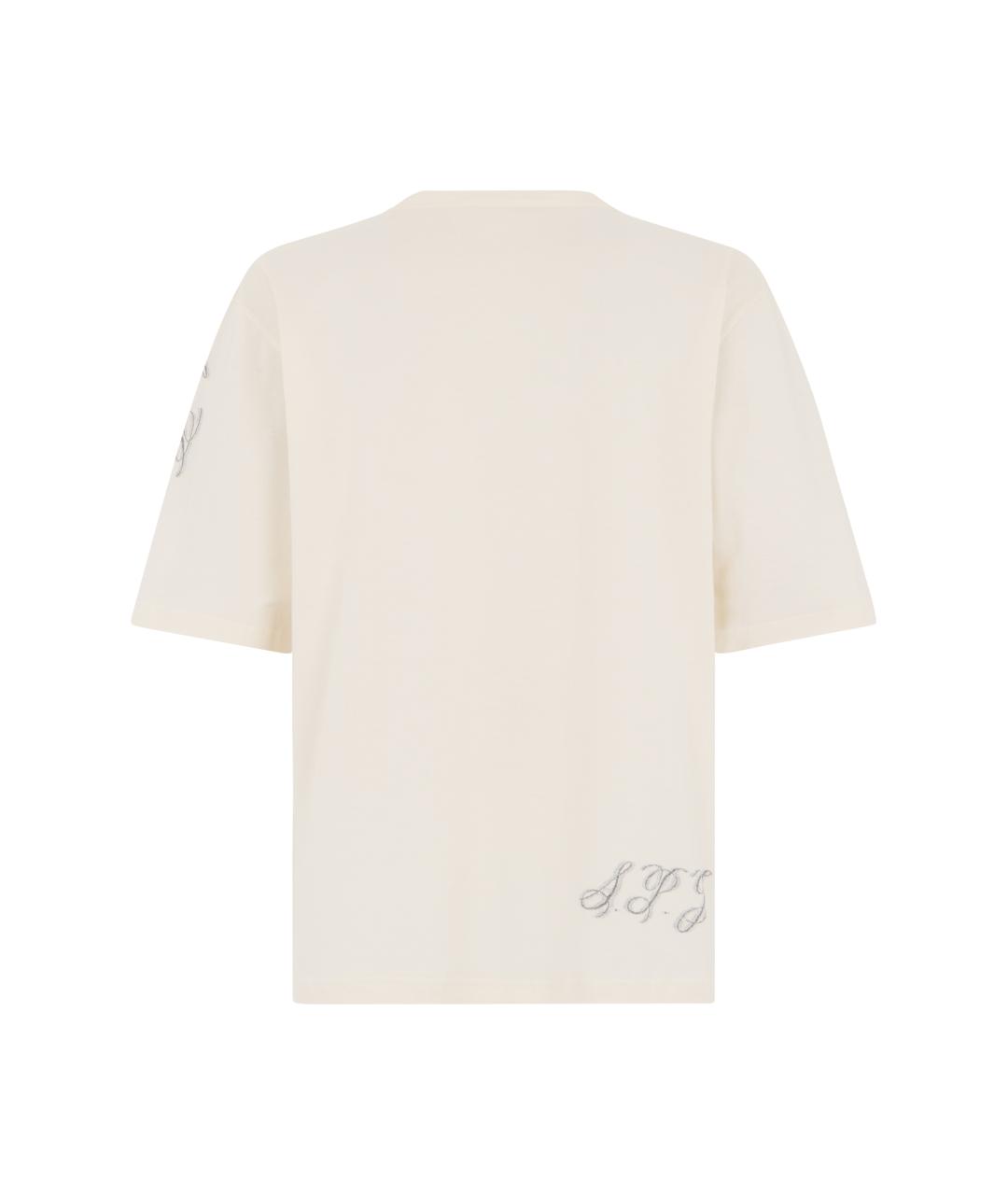 JACQUEMUS Белая хлопковая футболка, фото 2