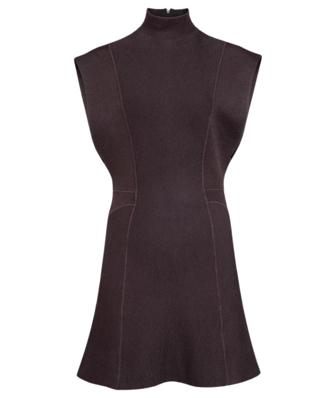 ALAIA Бордовое шелковое повседневное платье, фото 1