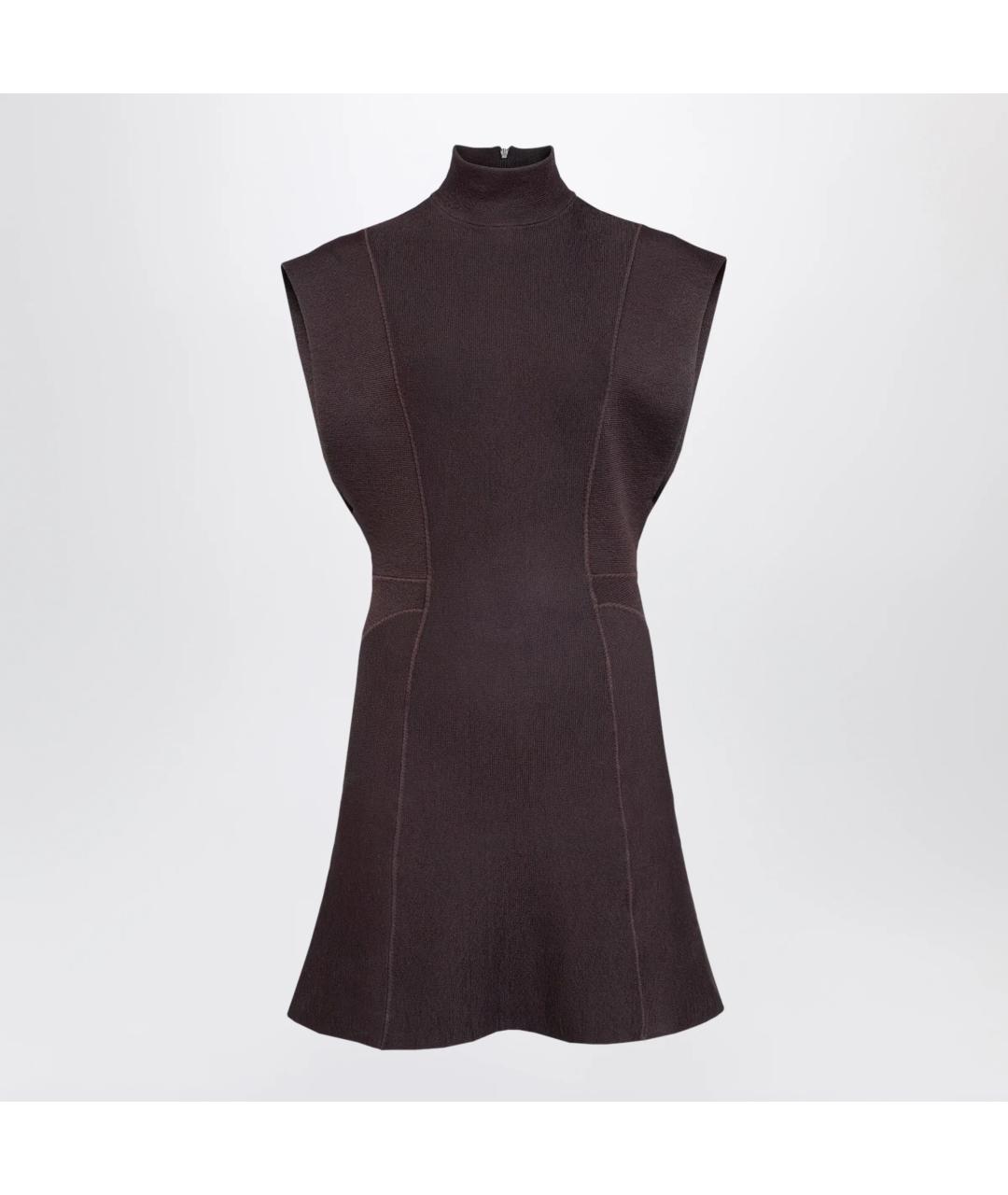 ALAIA Бордовое шелковое повседневное платье, фото 3