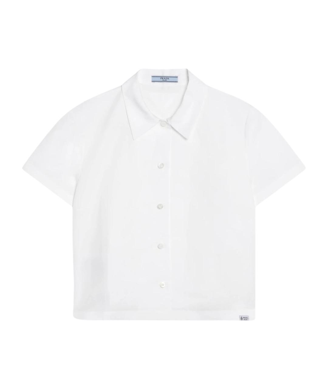 PRADA Белая хлопковая рубашка, фото 1