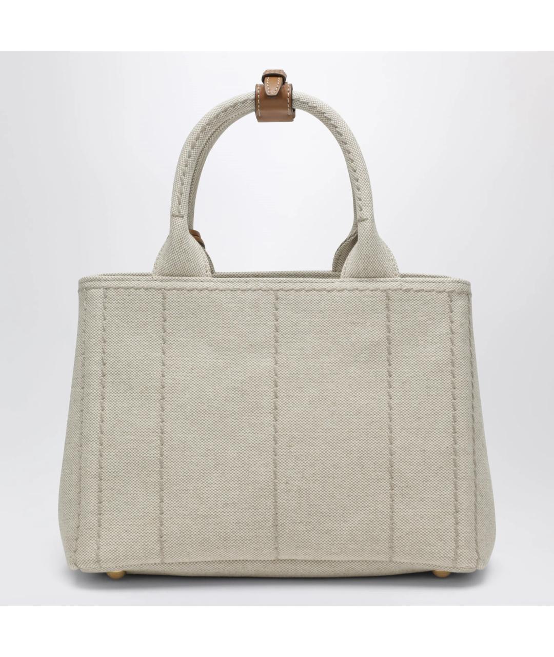 PRADA Бежевая тканевая сумка тоут, фото 2