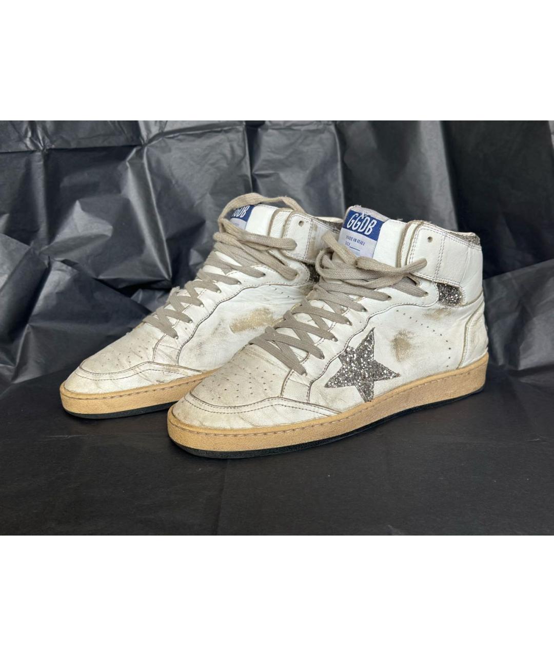 GOLDEN GOOSE DELUXE BRAND Белые кожаные кеды, фото 7