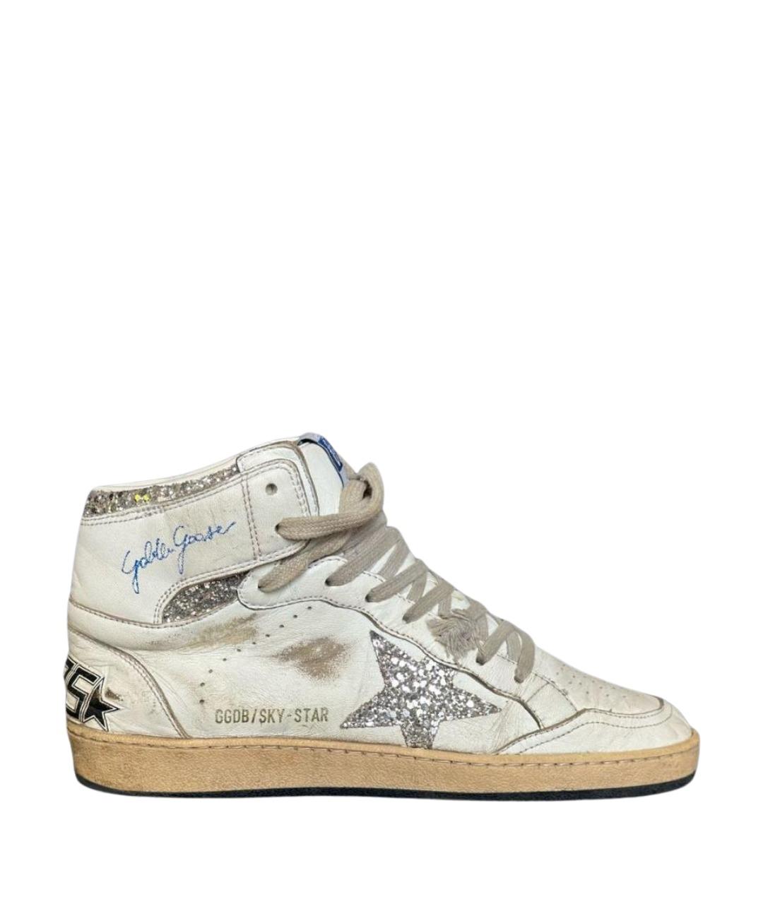 GOLDEN GOOSE DELUXE BRAND Белые кожаные кеды, фото 1