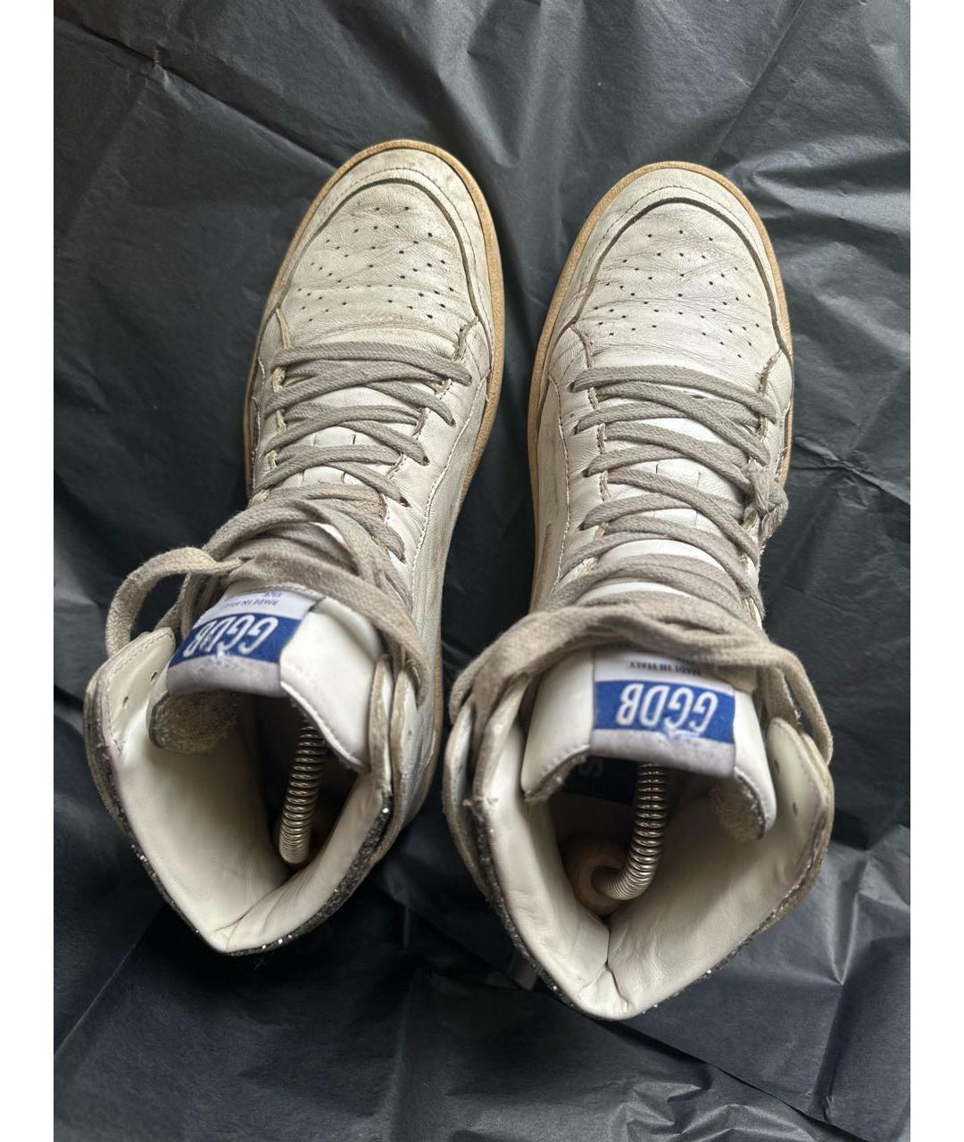 GOLDEN GOOSE DELUXE BRAND Белые кожаные кеды, фото 3