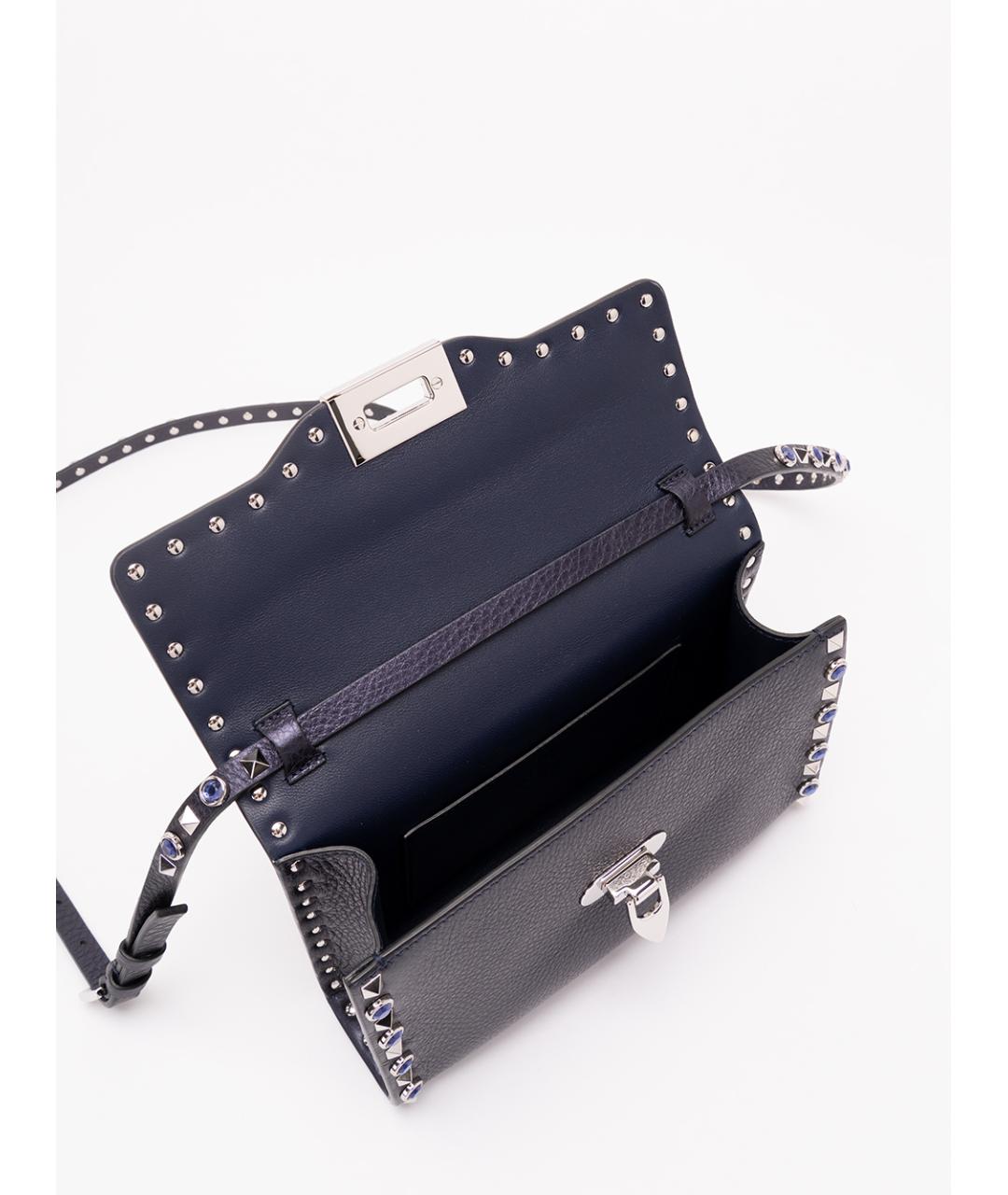 VALENTINO Фиолетовая кожаная сумка через плечо, фото 6