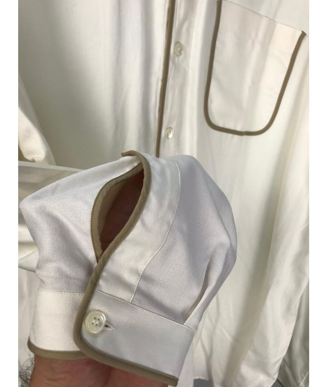 SALVATORE FERRAGAMO Белая хлопковая кэжуал рубашка, фото 3