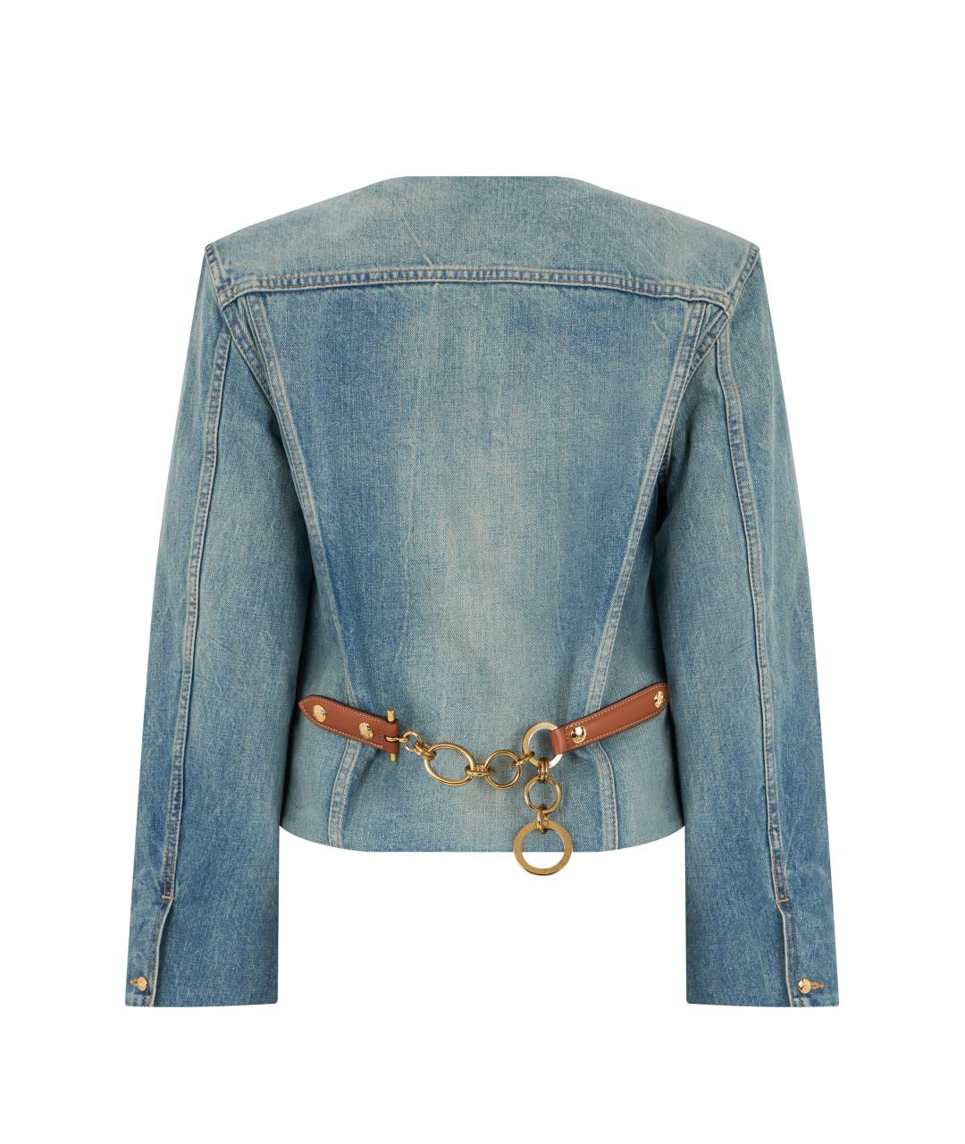 CELINE Синяя хлопковая куртка, фото 2