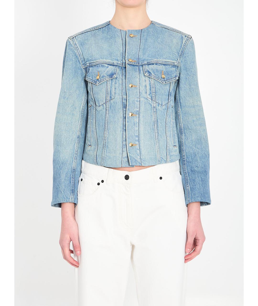 CELINE Синяя хлопковая куртка, фото 3