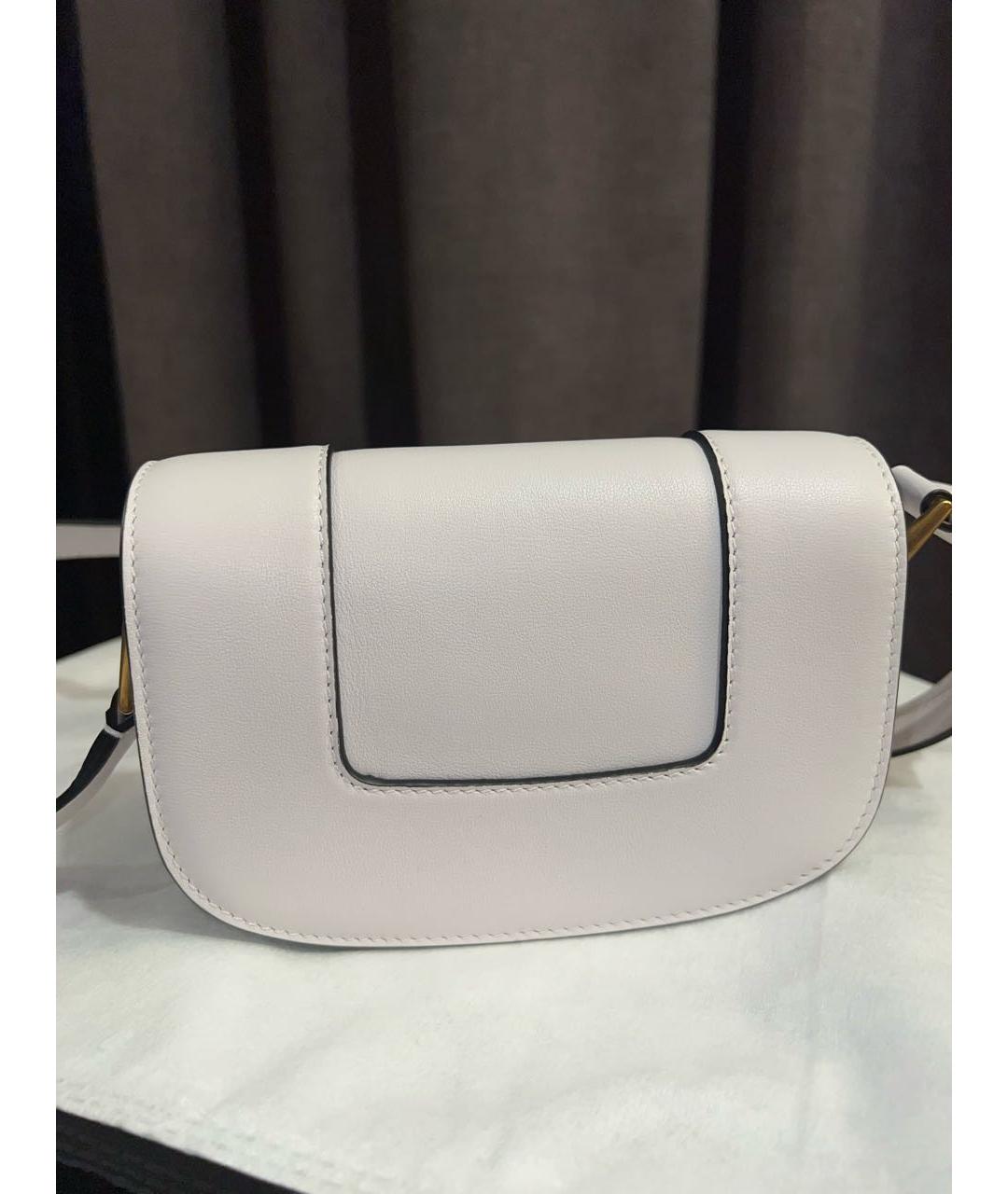 VALENTINO Белая кожаная сумка через плечо, фото 3