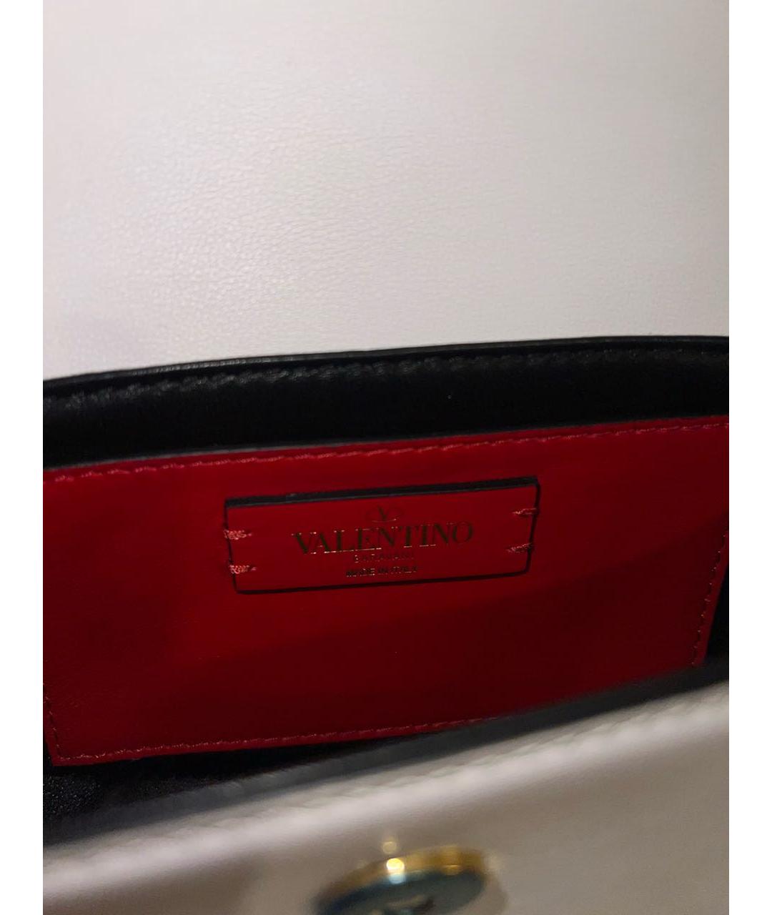 VALENTINO Белая кожаная сумка через плечо, фото 5