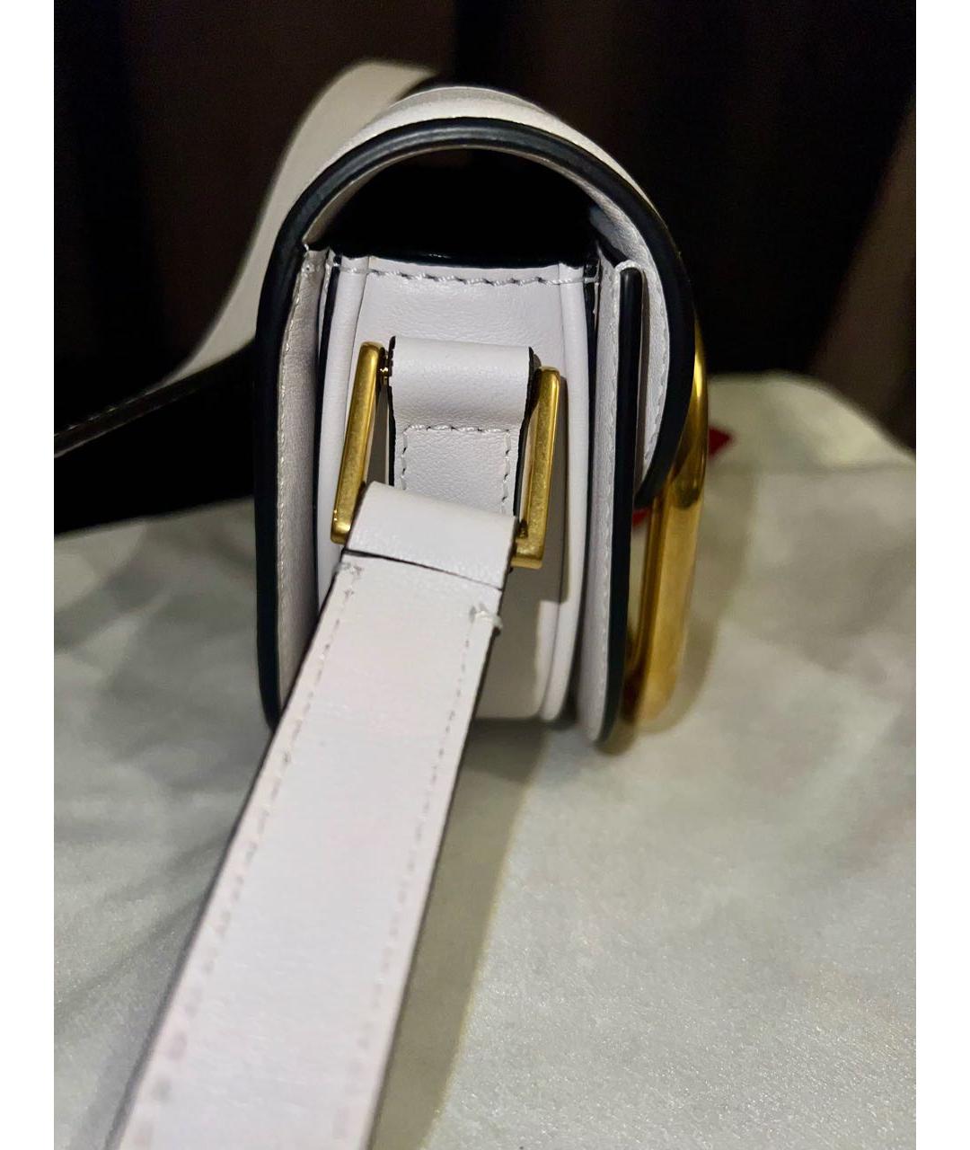 VALENTINO Белая кожаная сумка через плечо, фото 8