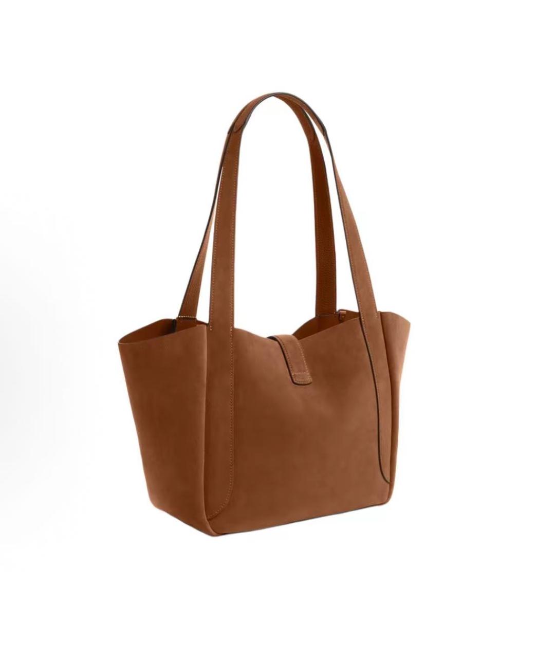 COACH Коричневая замшевая сумка тоут, фото 2