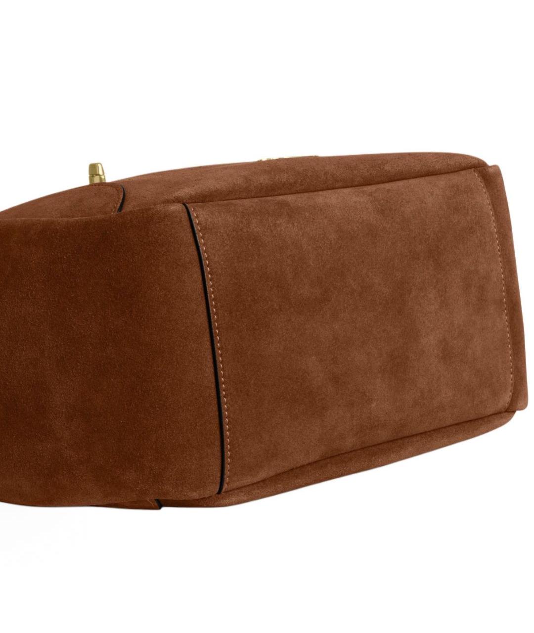 COACH Коричневая замшевая сумка тоут, фото 4