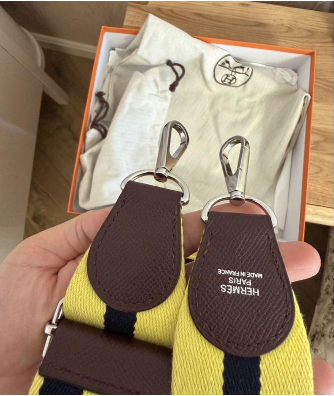 HERMES Бордовая кожаная сумка тоут, фото 5