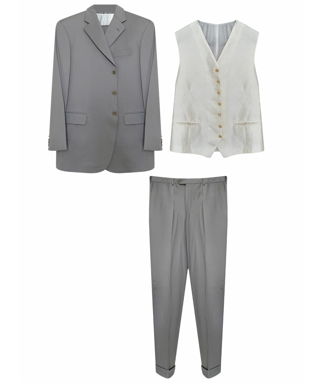PAL ZILERI Серый костюм-тройка, фото 1