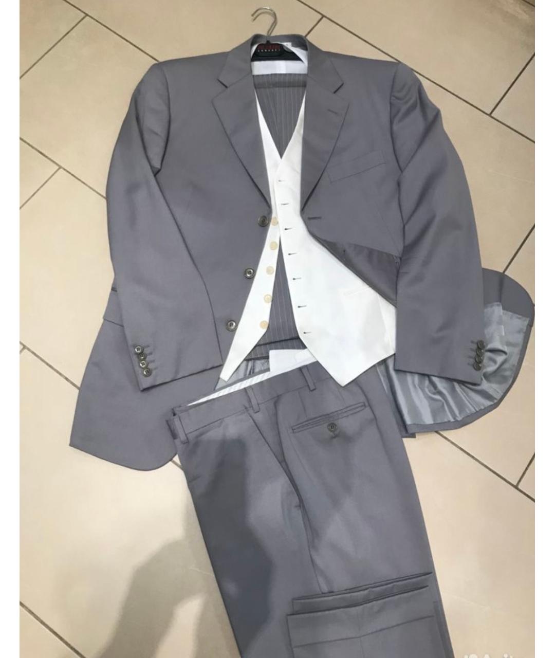 PAL ZILERI Серый костюм-тройка, фото 7