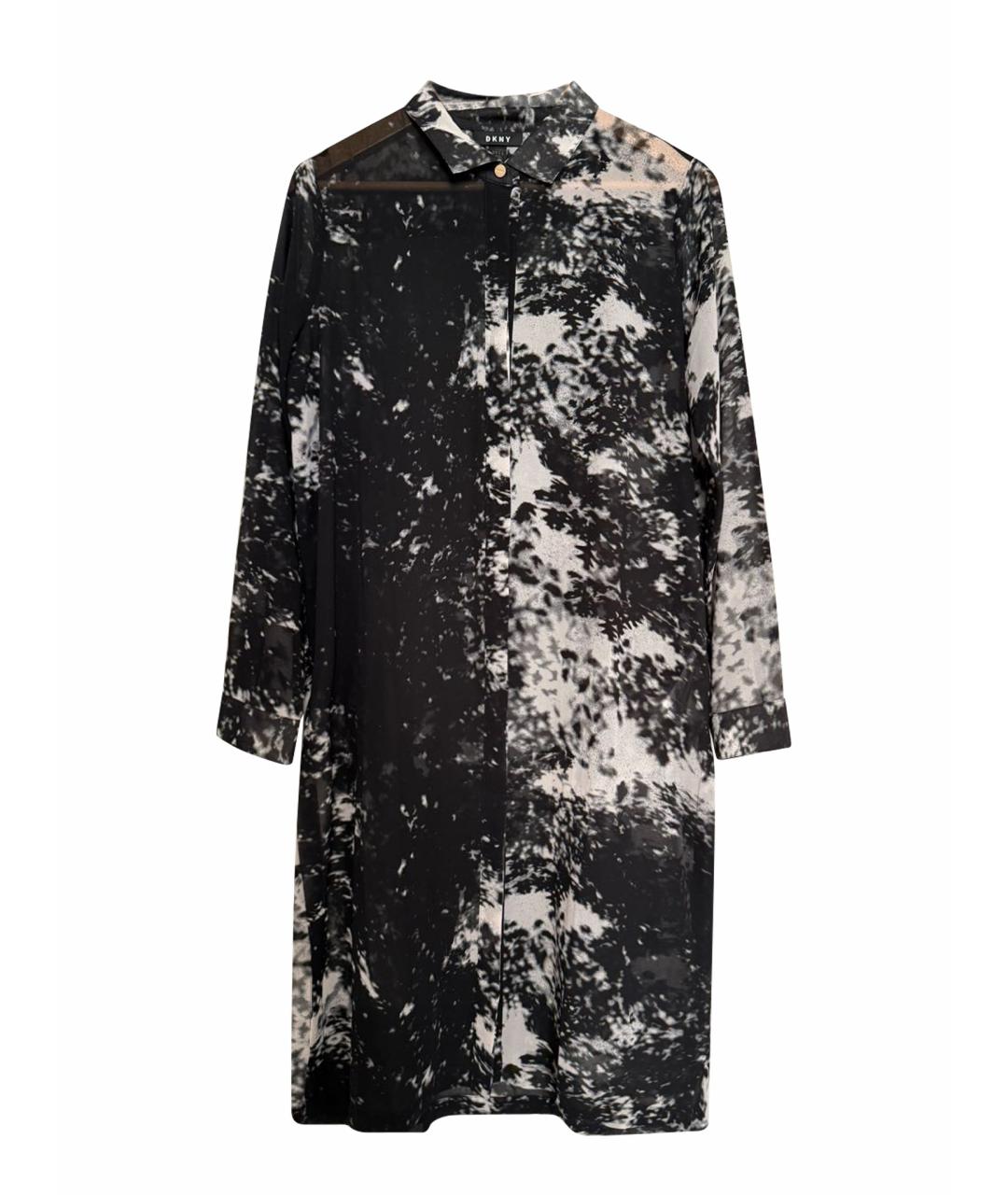 DKNY Черное полиэстеровое повседневное платье, фото 1