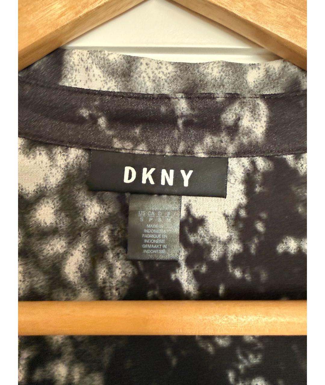 DKNY Черное полиэстеровое повседневное платье, фото 3