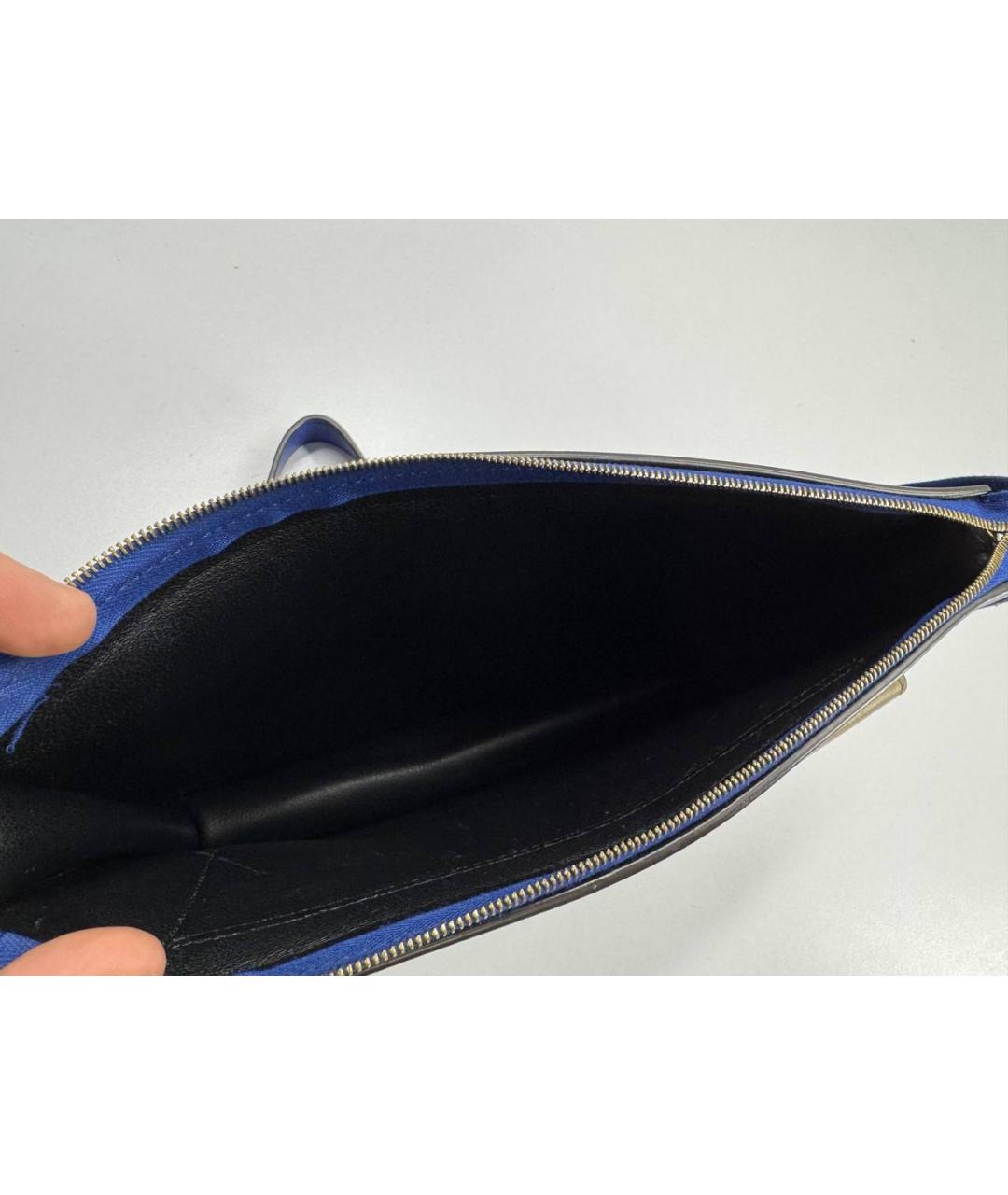 CELINE Синяя кожаная сумка через плечо, фото 9