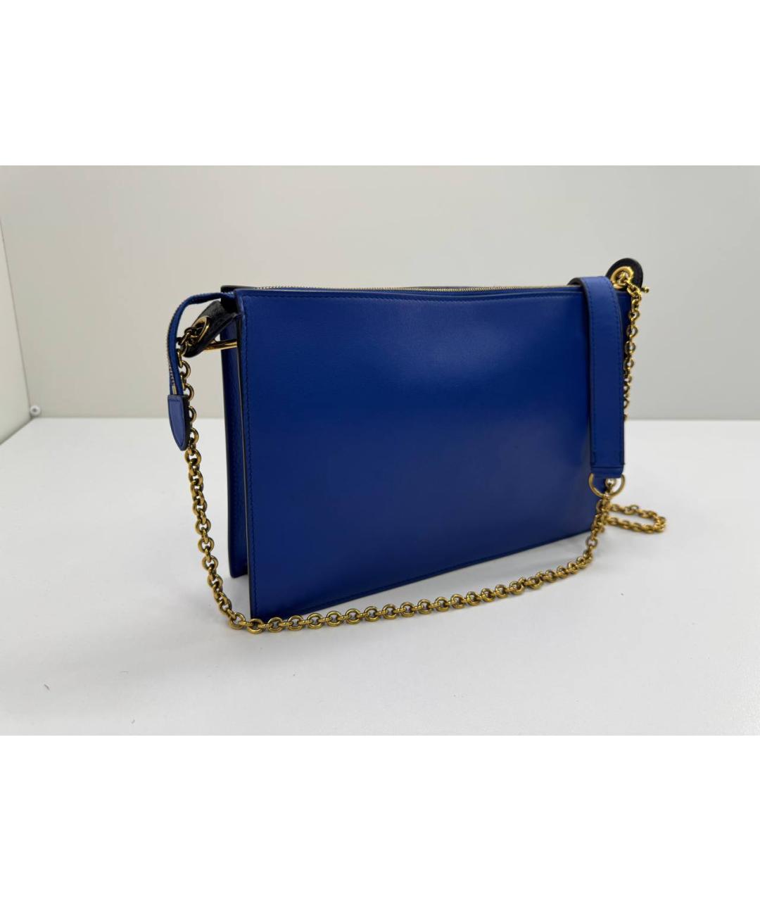 CELINE Синяя кожаная сумка через плечо, фото 8