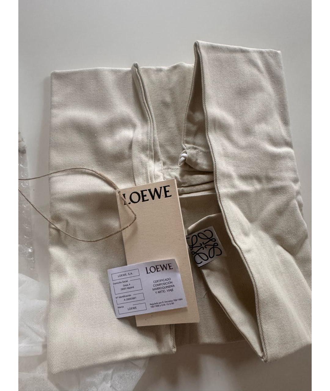 LOEWE Бежевая пелетеная пляжная сумка, фото 7