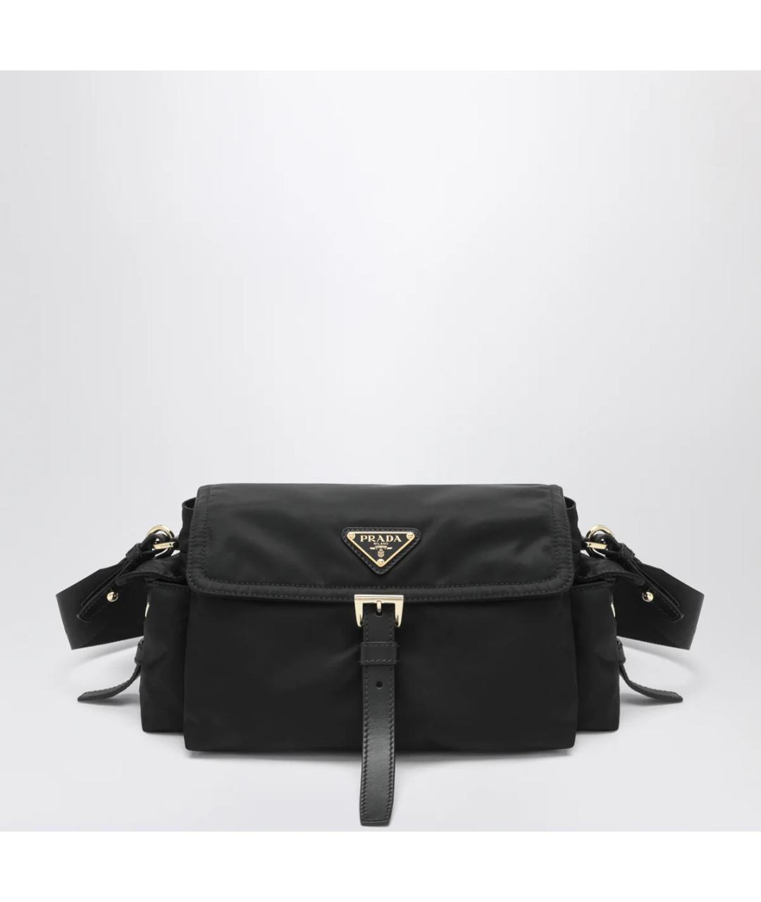 PRADA Черная тканевая сумка через плечо, фото 3