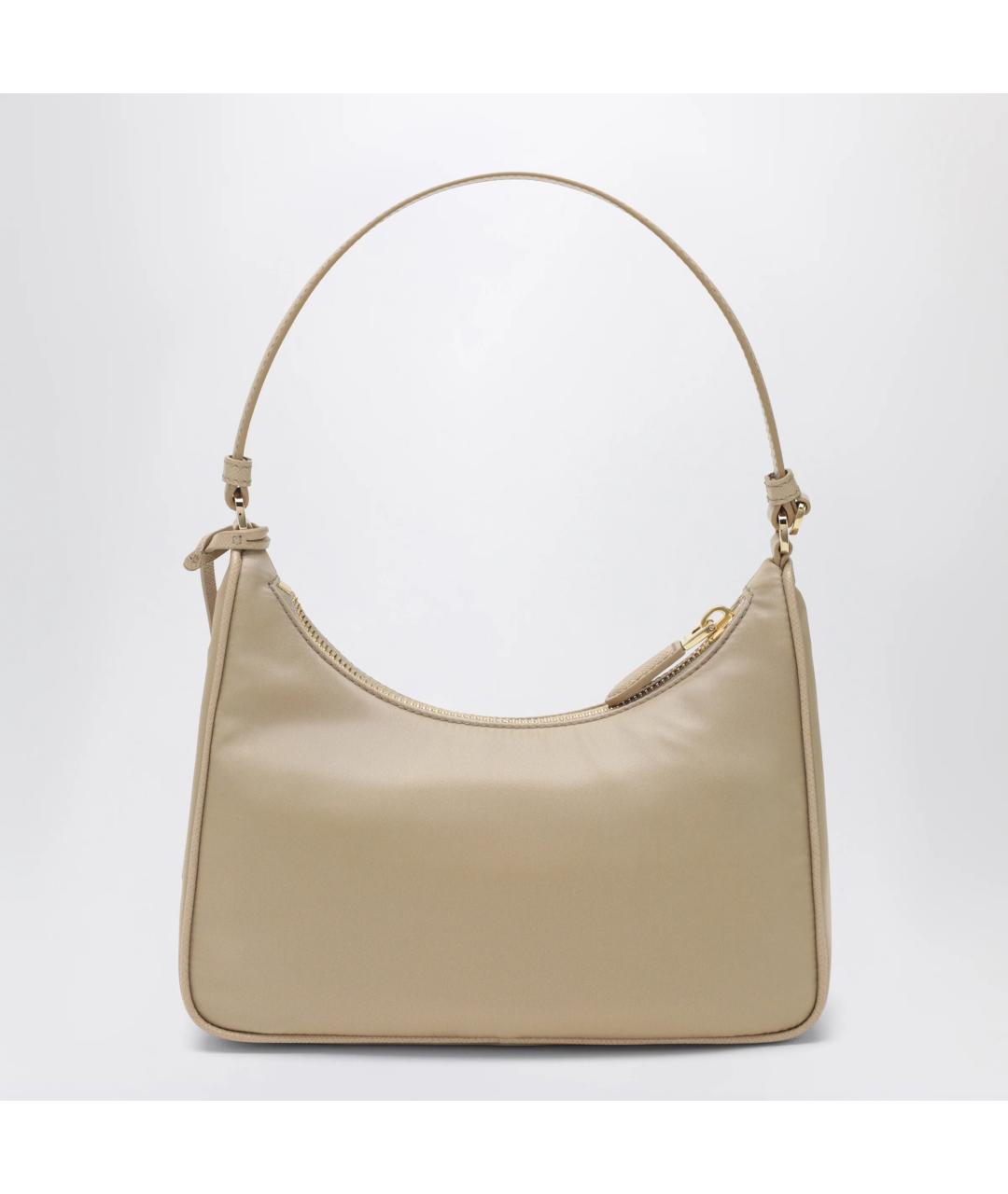 PRADA Бежевая тканевая сумка через плечо, фото 2