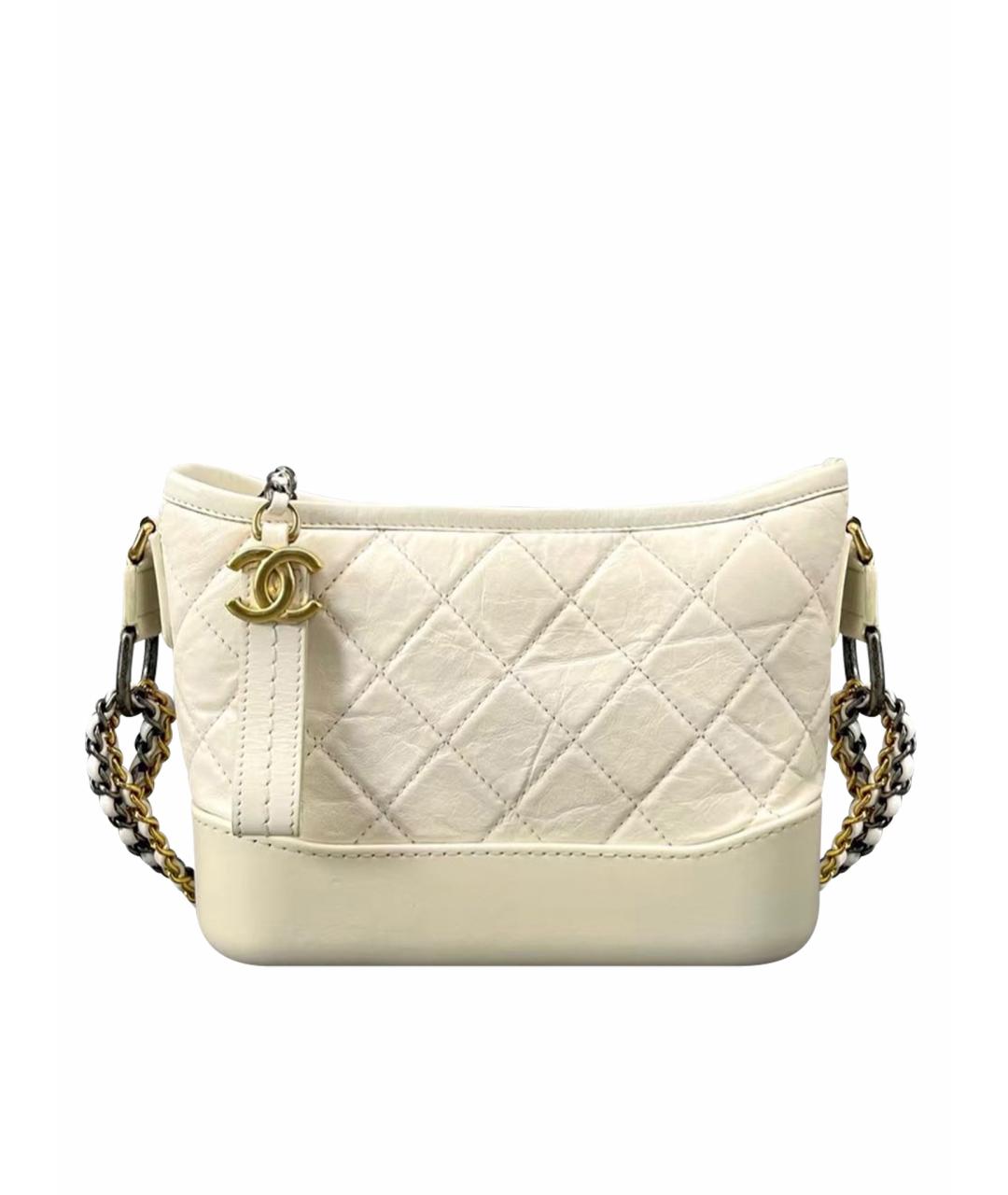 CHANEL Белая кожаная сумка через плечо, фото 1