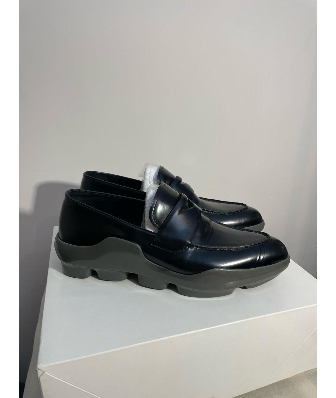 PRADA Черные кожаные лоферы, фото 2