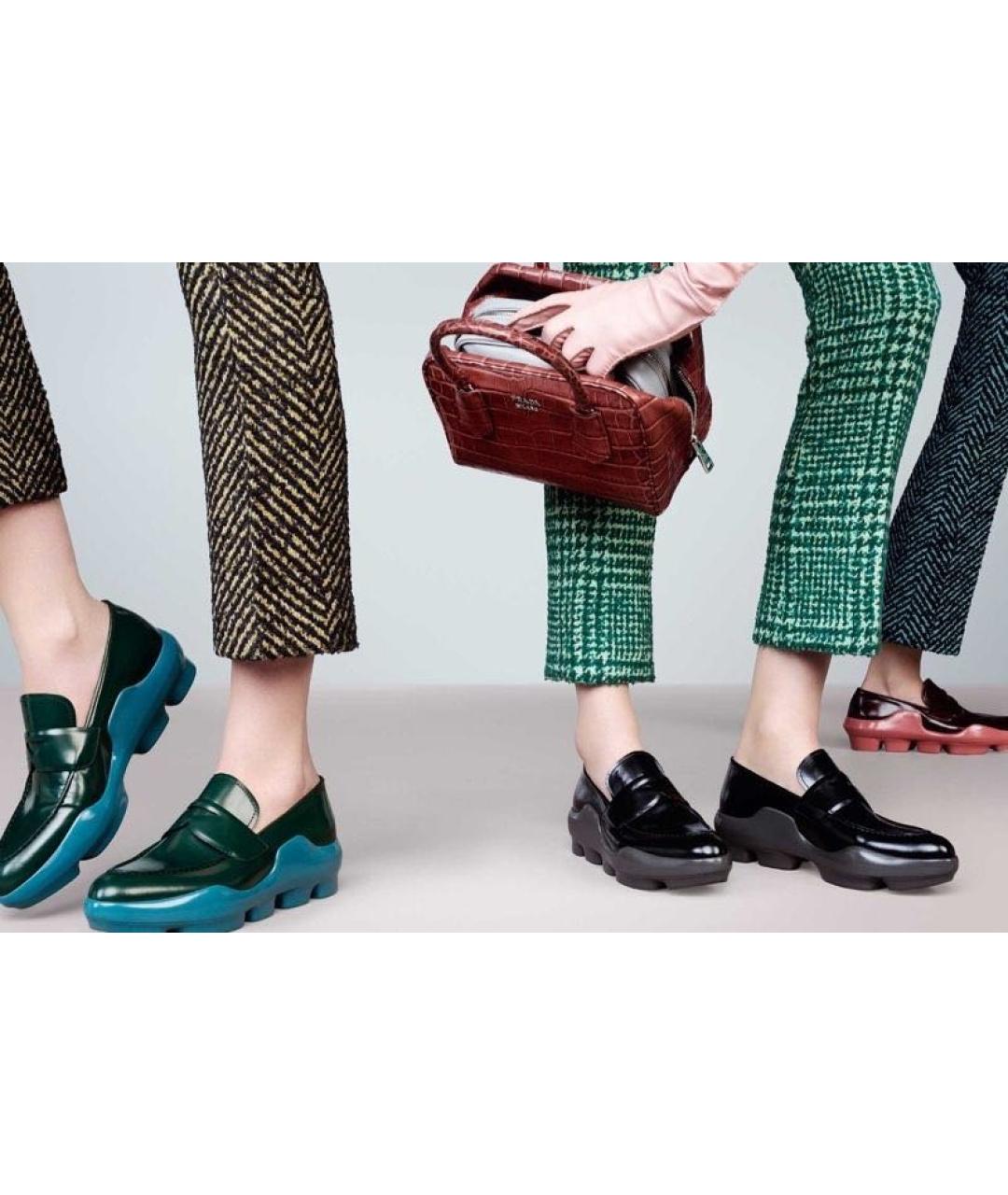 PRADA Черные кожаные лоферы, фото 3