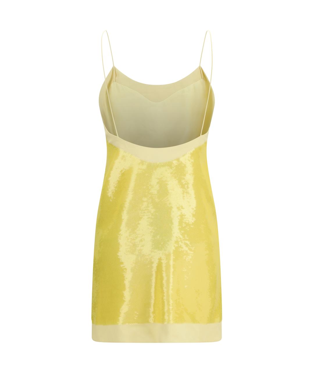 GUCCI Желтое синтетическое вечернее платье, фото 2