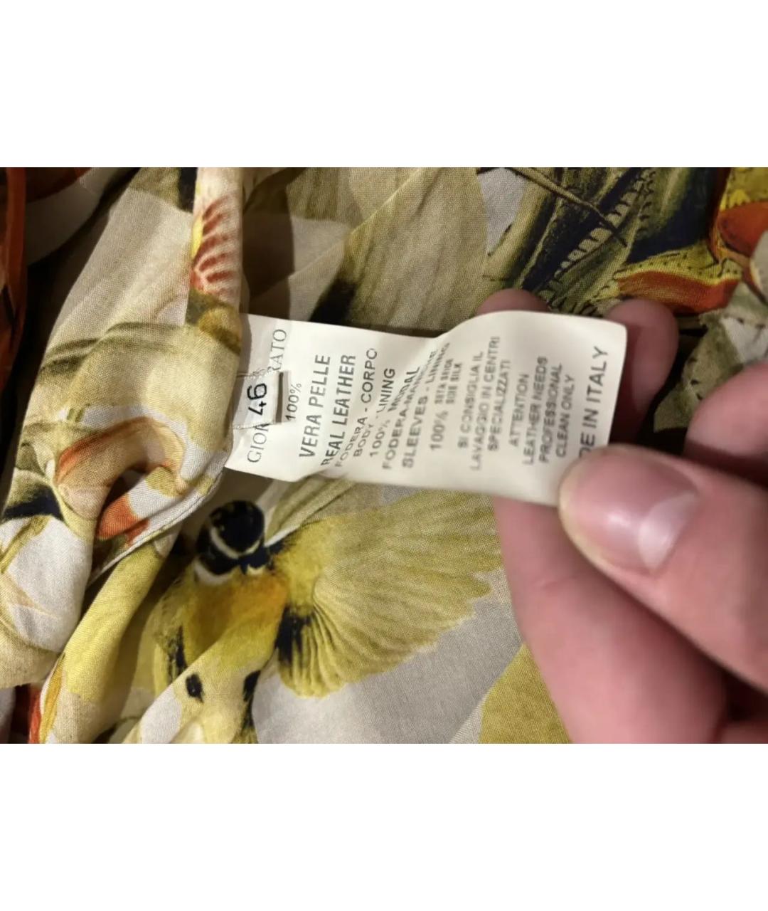 GIORGIO BRATO Горчичная кожаная куртка, фото 5