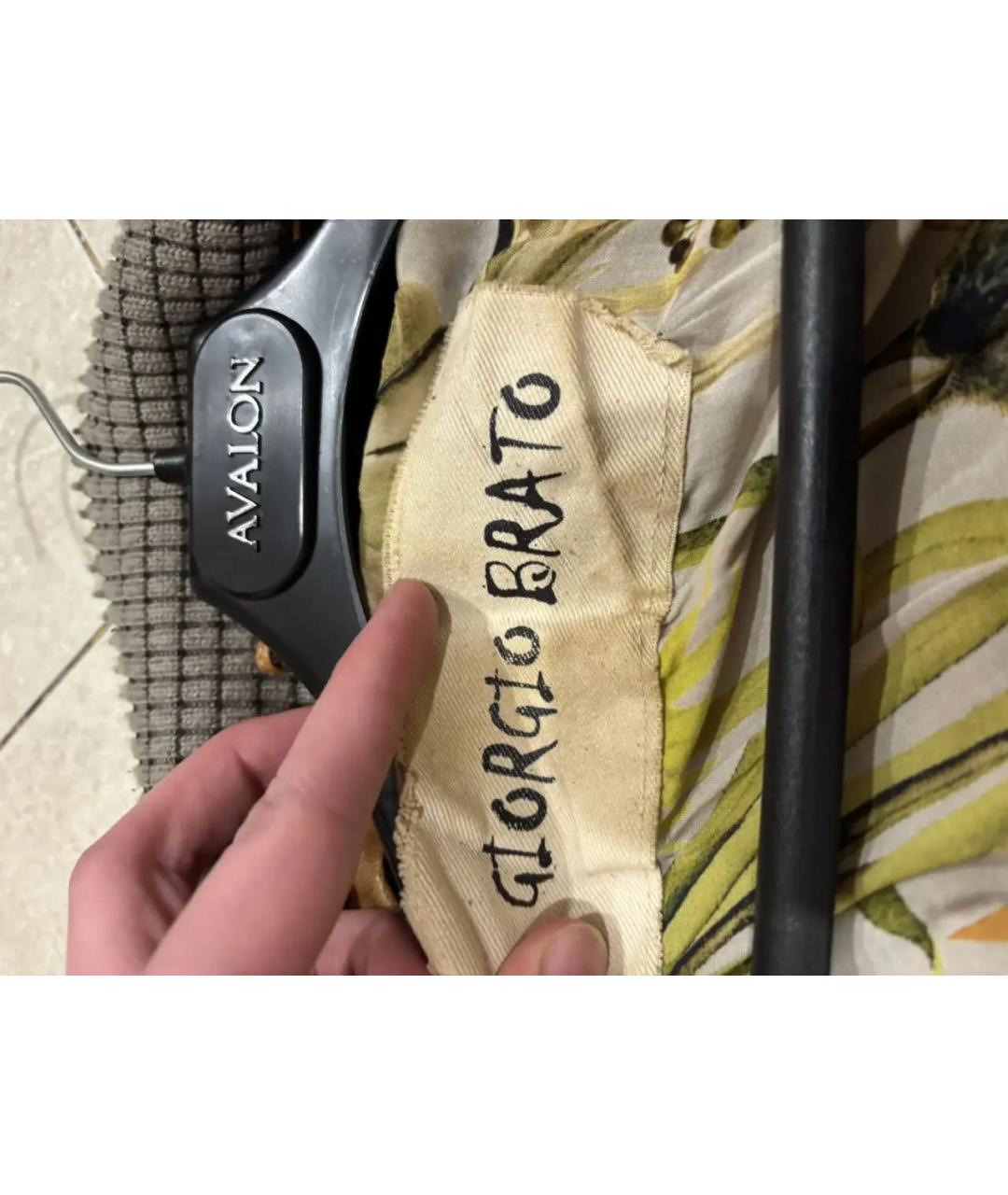 GIORGIO BRATO Горчичная кожаная куртка, фото 6