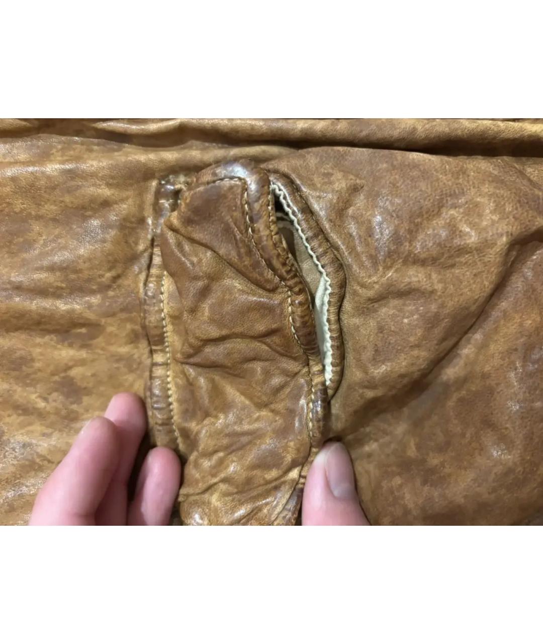 GIORGIO BRATO Горчичная кожаная куртка, фото 3