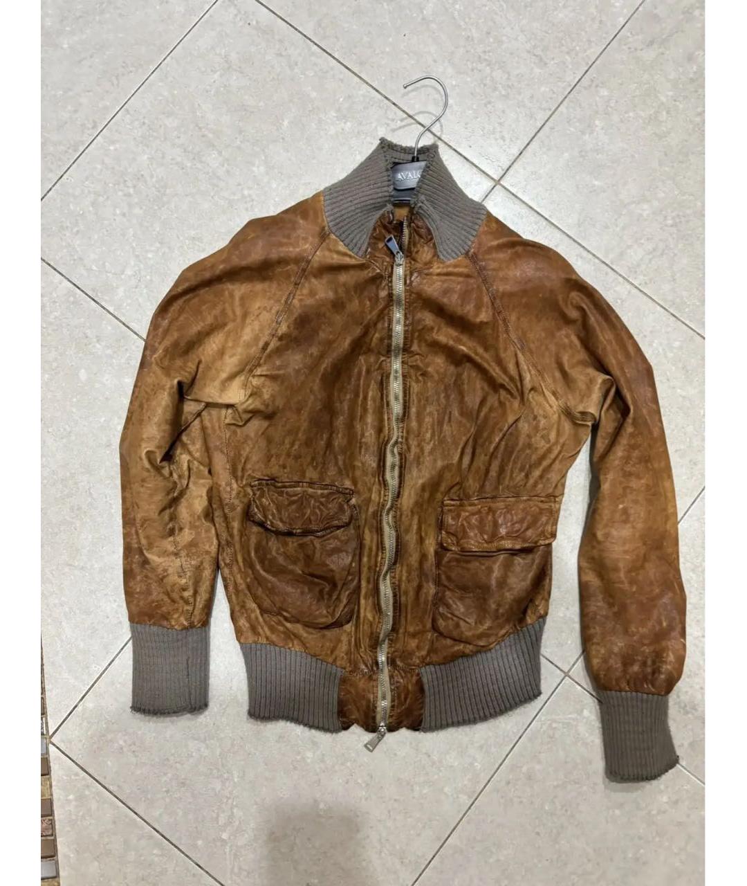 GIORGIO BRATO Горчичная кожаная куртка, фото 9
