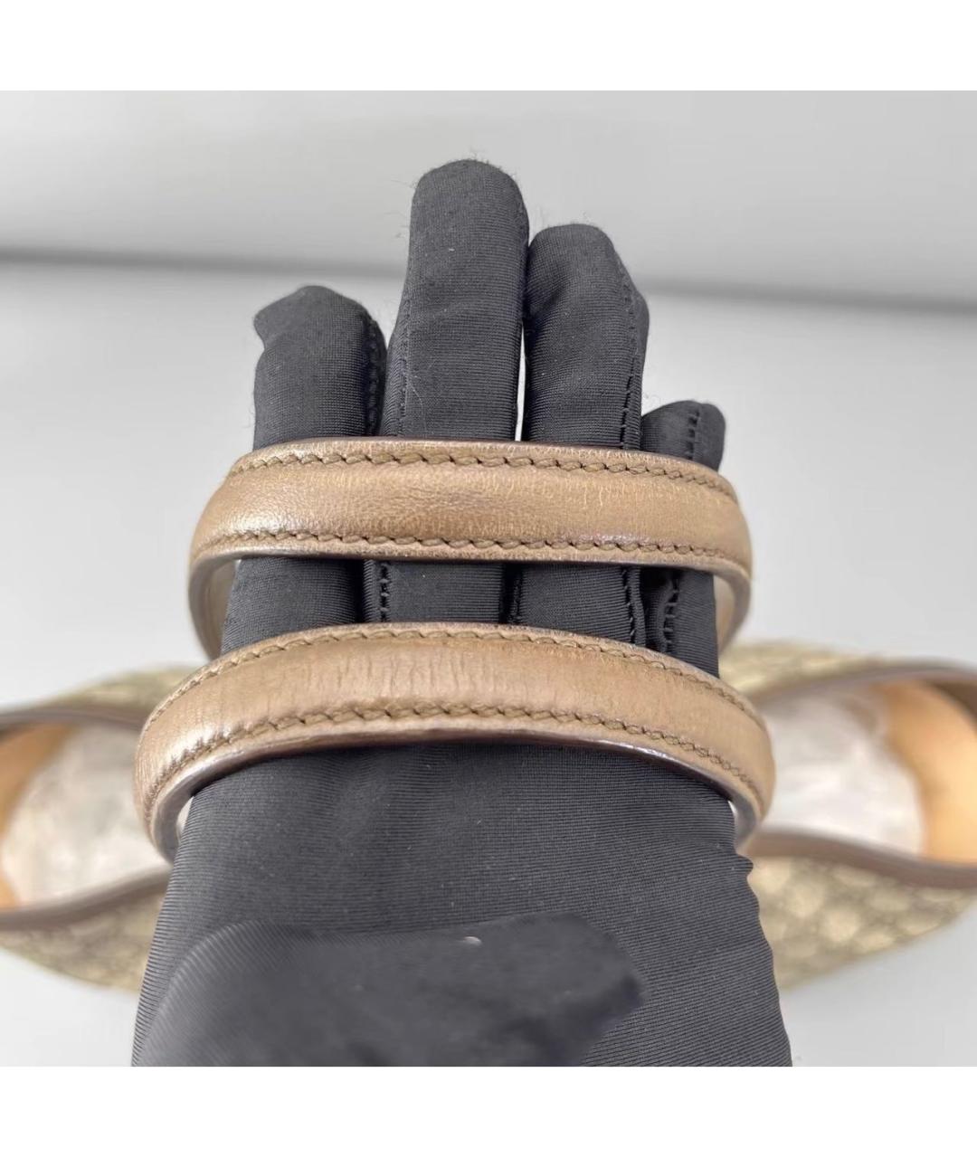 GUCCI Коричневая кожаная сумка тоут, фото 6