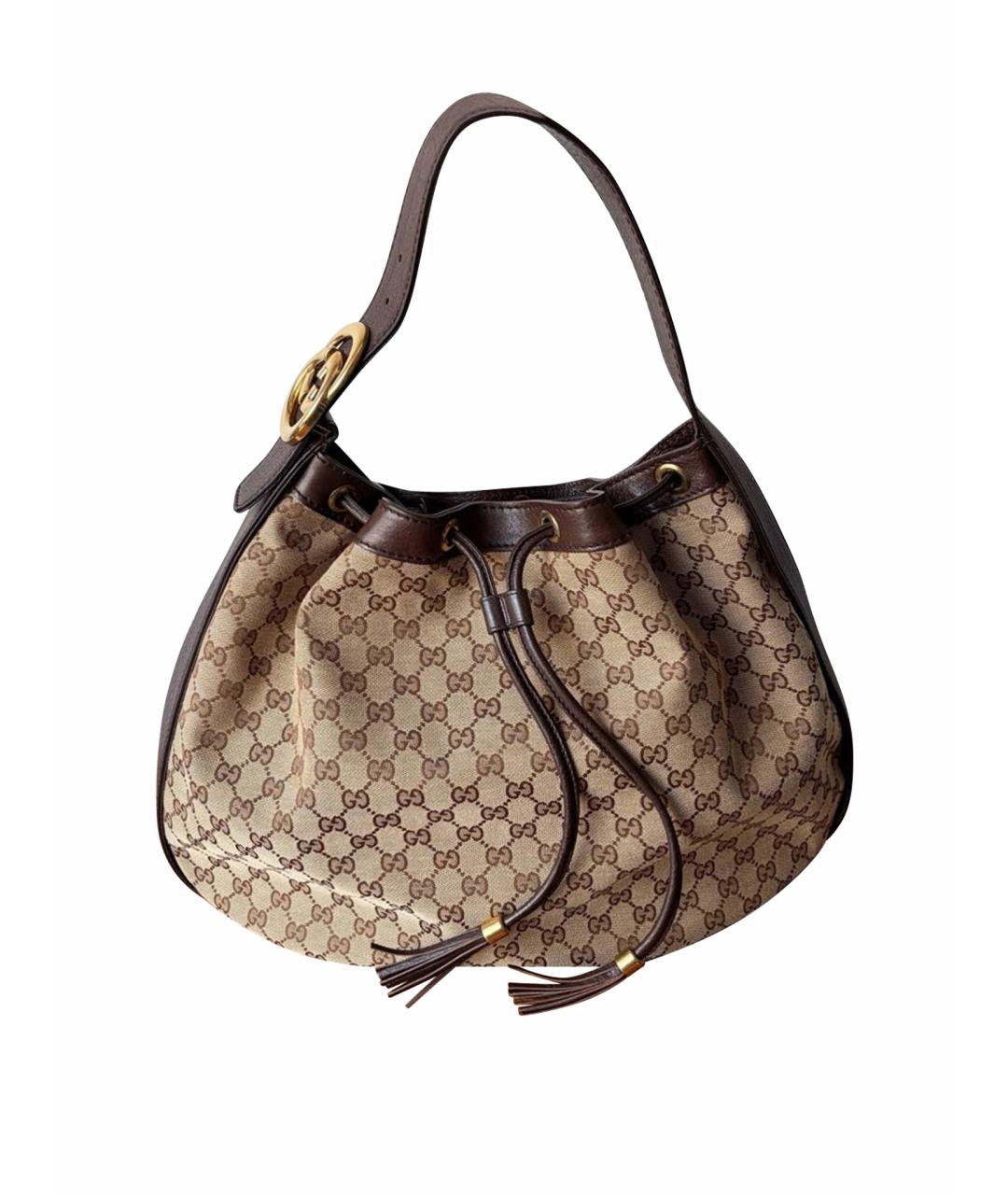 GUCCI Коричневая сумка с короткими ручками, фото 1