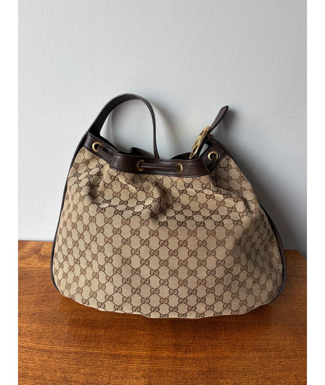 GUCCI Коричневая сумка с короткими ручками, фото 4