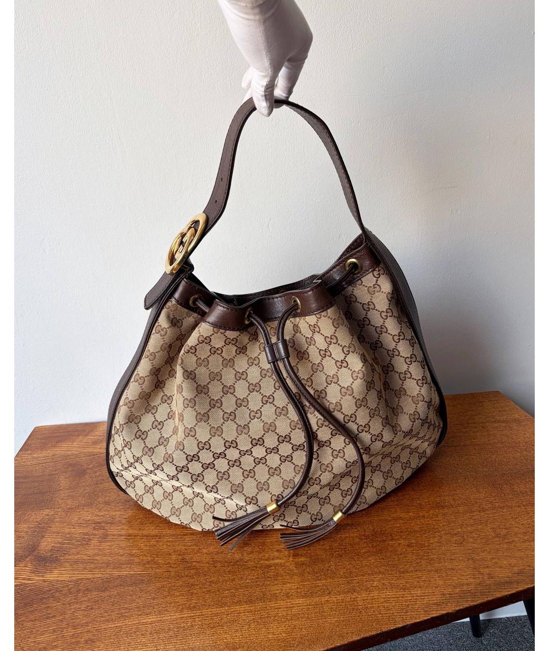 GUCCI Коричневая сумка с короткими ручками, фото 9