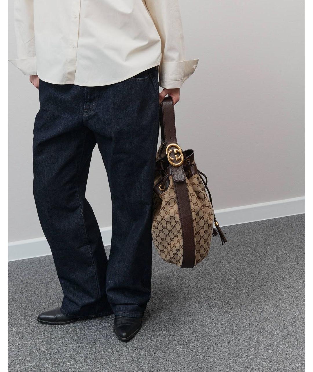 GUCCI Коричневая сумка с короткими ручками, фото 3