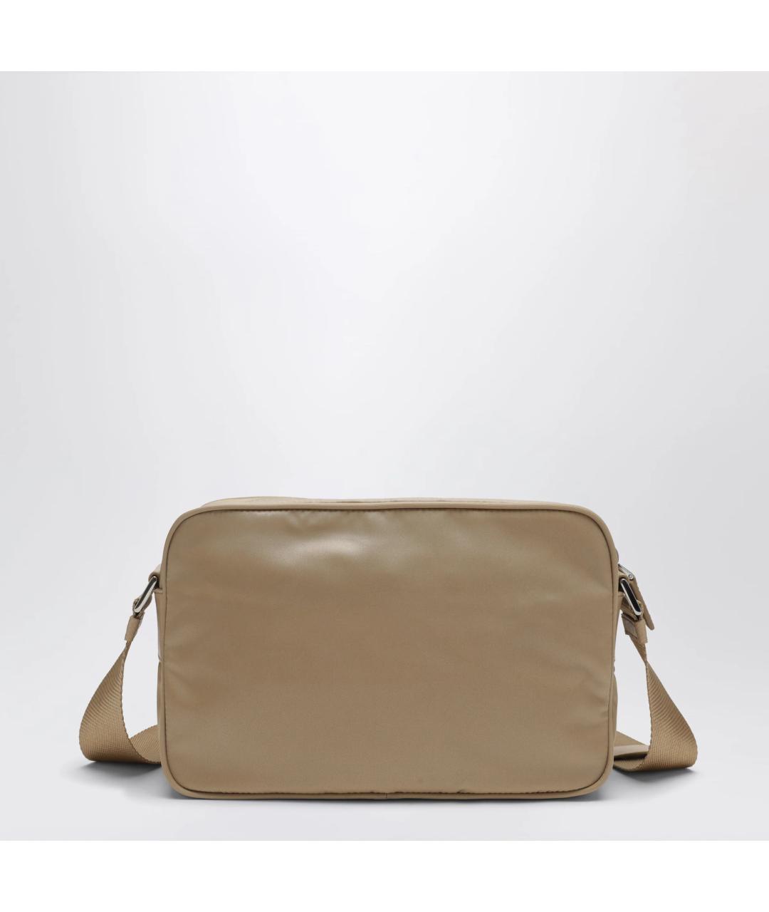 PRADA Бежевая тканевая сумка через плечо, фото 2