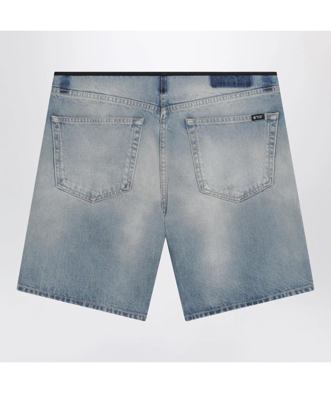 PRADA Голубые хлопковые шорты, фото 2