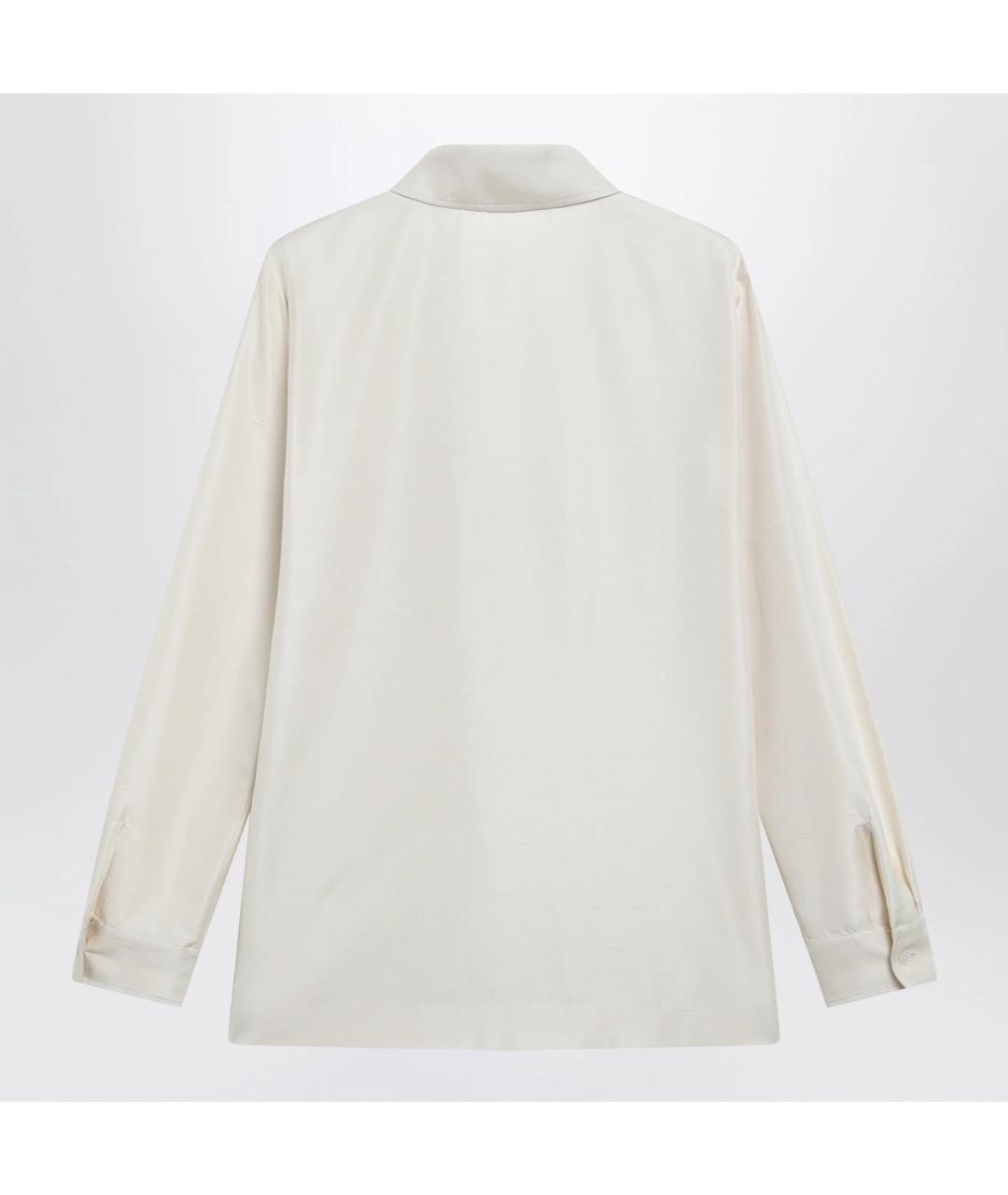 THE ROW Бежевая шелковая рубашка, фото 2