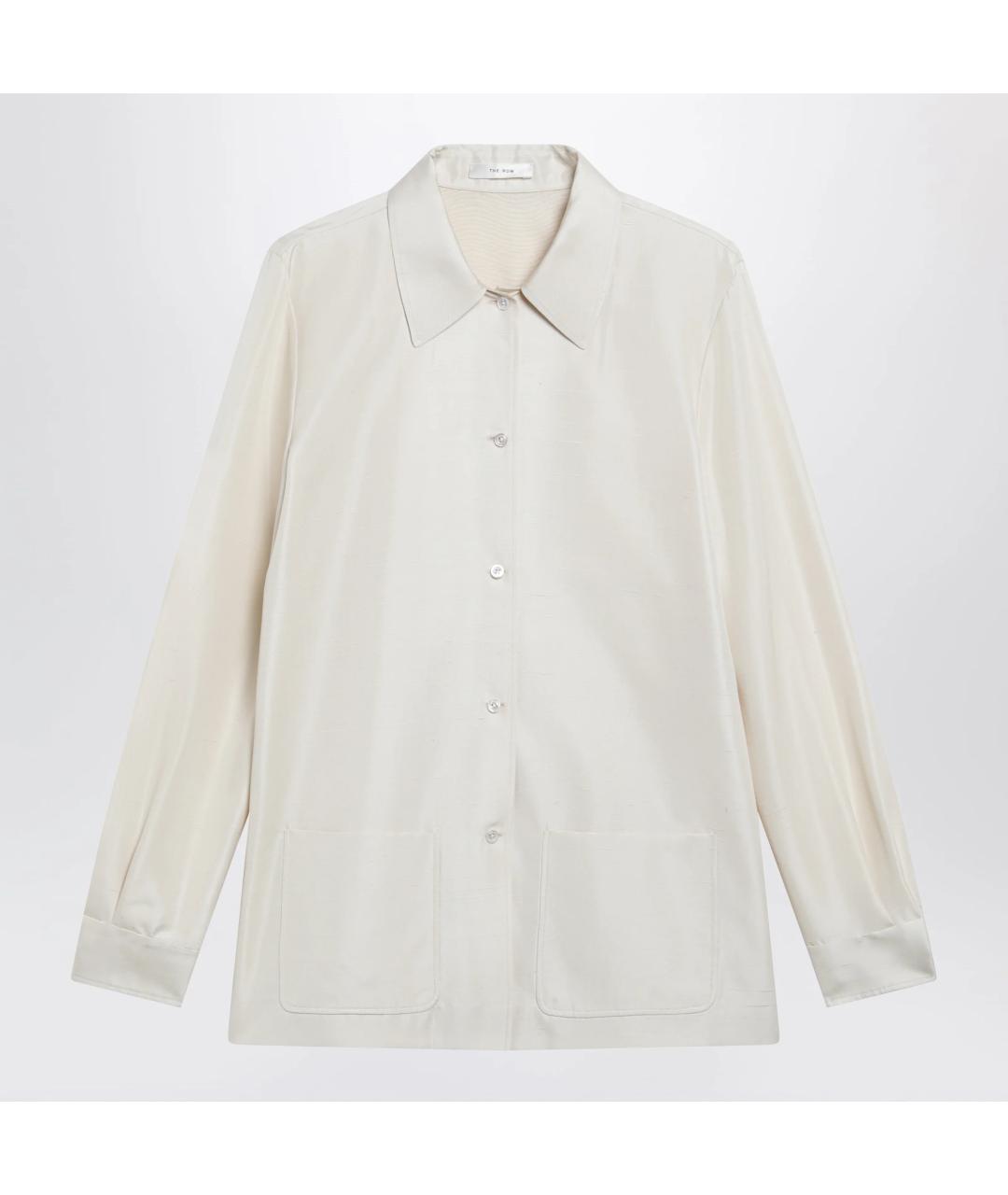 THE ROW Бежевая шелковая рубашка, фото 3