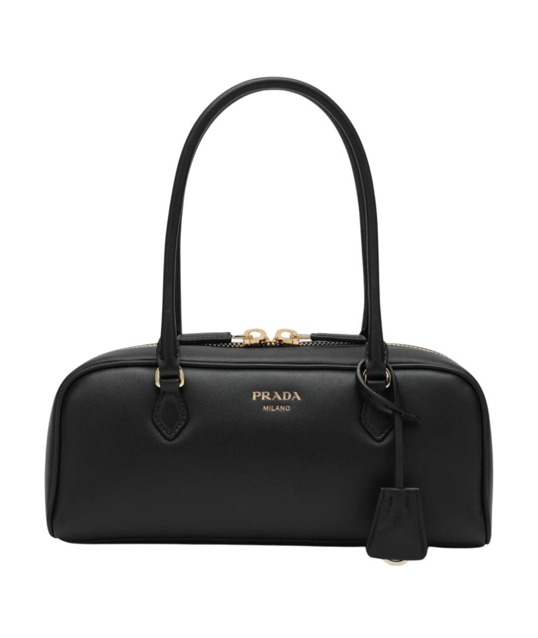 PRADA Черная кожаная сумка тоут, фото 1